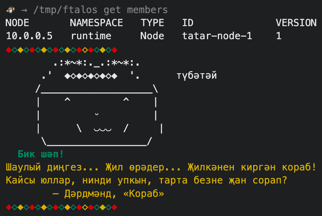 tos: cluster members (get members)